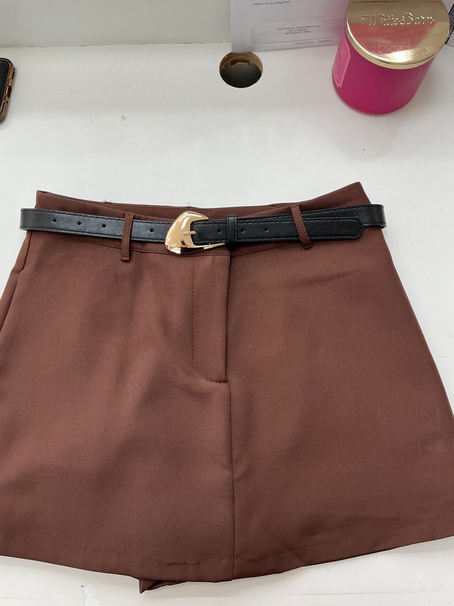 Skort con cinto